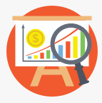 Chart analysis icon
